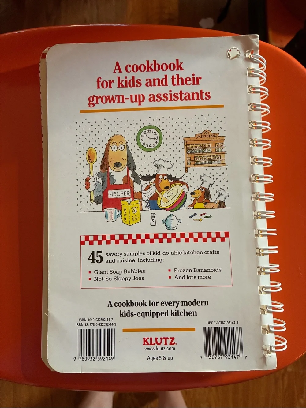 Vintage 1987 Kids Cooking Cookbook Book Klutz